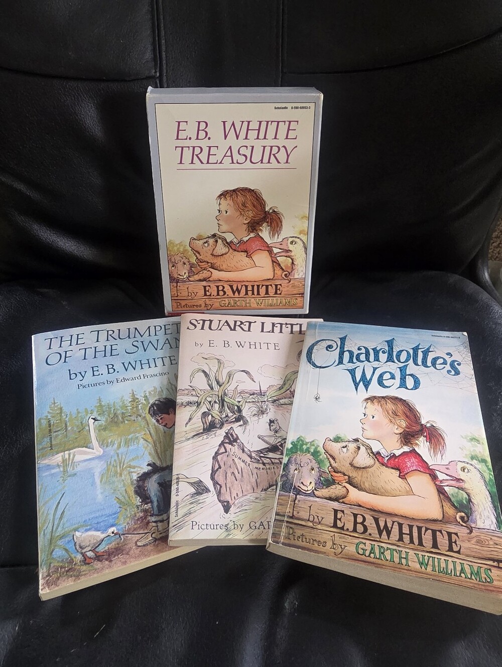 E.B. White Treasury Paperback Book Set Charlottes Web Stuart Little Trumpet Swan